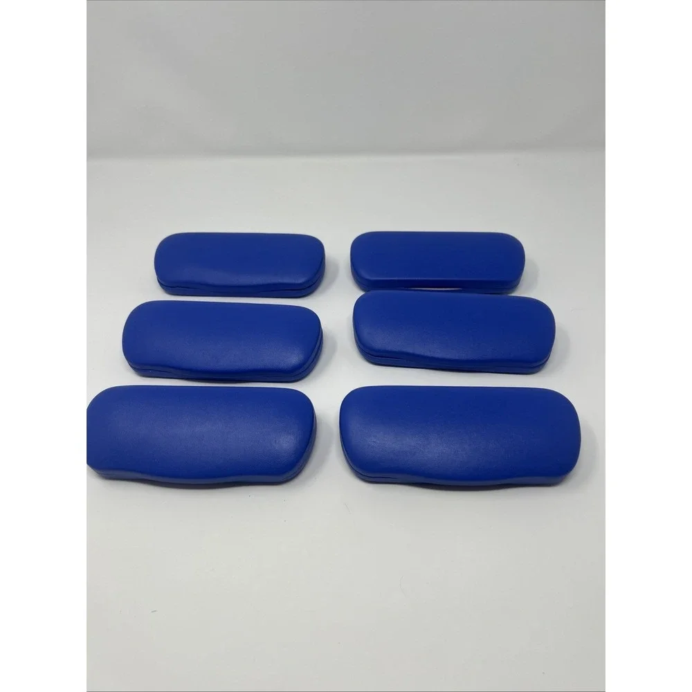 6 NEW Bright Blue Hardshell Eyeglass Sunglass Case